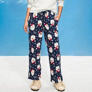 Old Navy Women's Jolly Santa Navy Flannel Pants Pajamas (M) NWT!